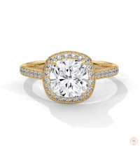 2.45 Ct. Cushion Halo Lab Diamond Ring