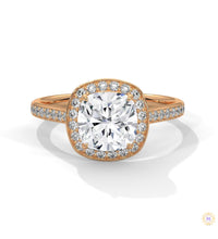 2.45 Ct. Cushion Halo Lab Diamond Ring