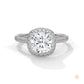 2.45 Ct. Cushion Halo Lab Diamond Ring