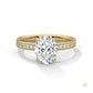 2.45 Ct. Oval Lab Diamond Pavé Engagement Ring