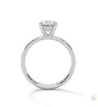 2.45 Ct. Oval Lab Diamond Pavé Engagement Ring