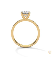 2.45 Ct. Oval Lab Diamond Pavé Engagement Ring