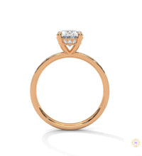 2.45 Ct. Oval Lab Diamond Pavé Engagement Ring