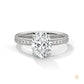 2.45 Ct. Oval Lab Diamond Pavé Engagement Ring
