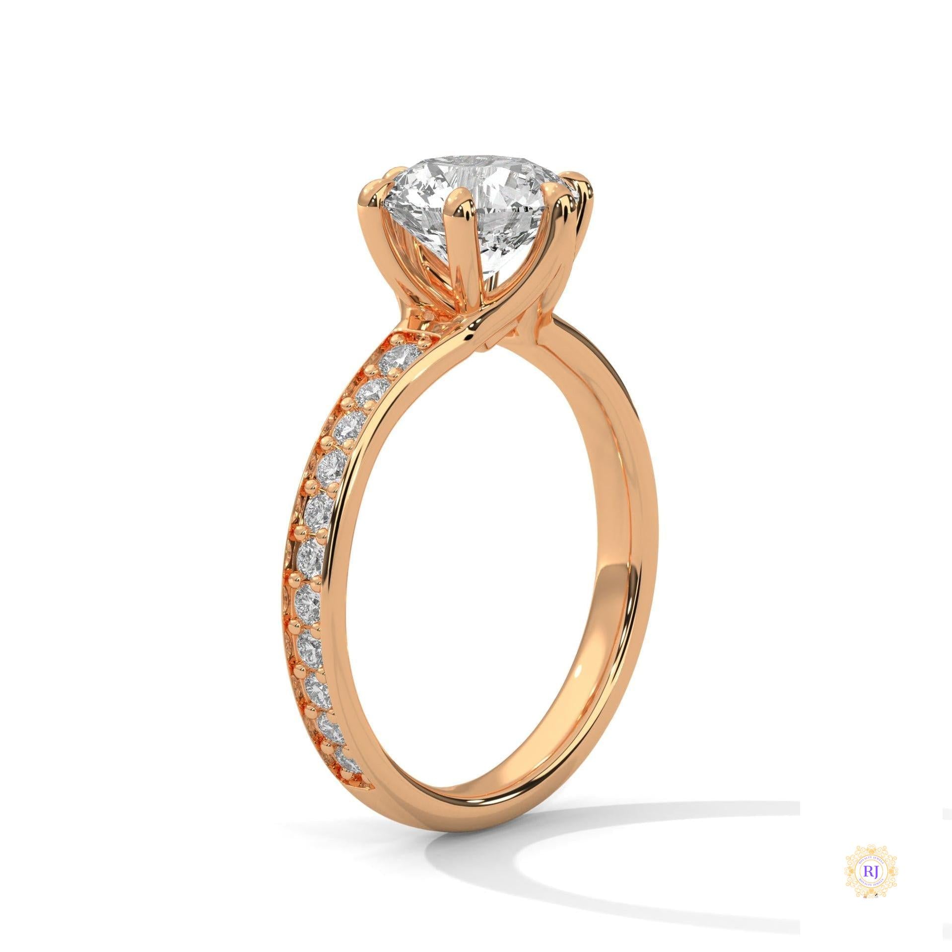 2.45 Ct. Round Lab Diamond Engagement Ring