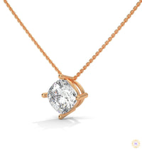 2.5 CT. Cushion Lab Diamond Pendant