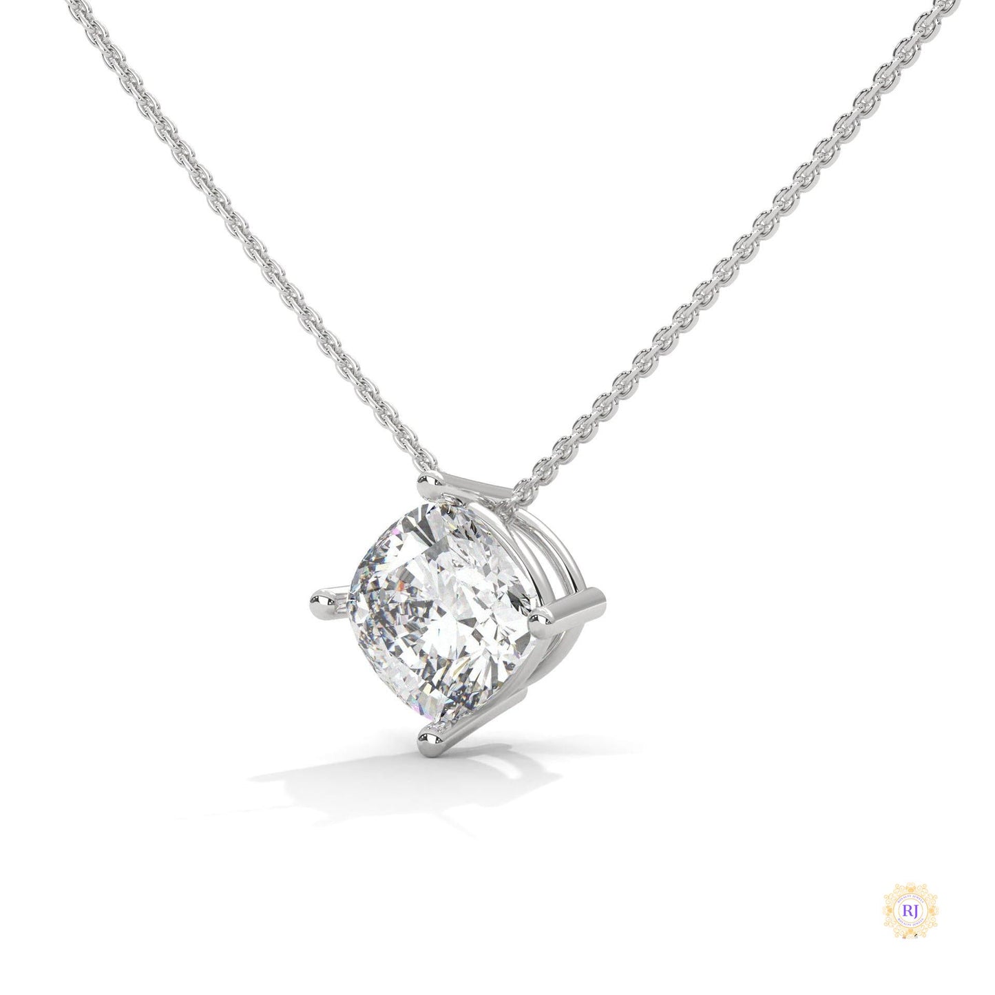 2.5 CT. Cushion Lab Diamond Pendant
