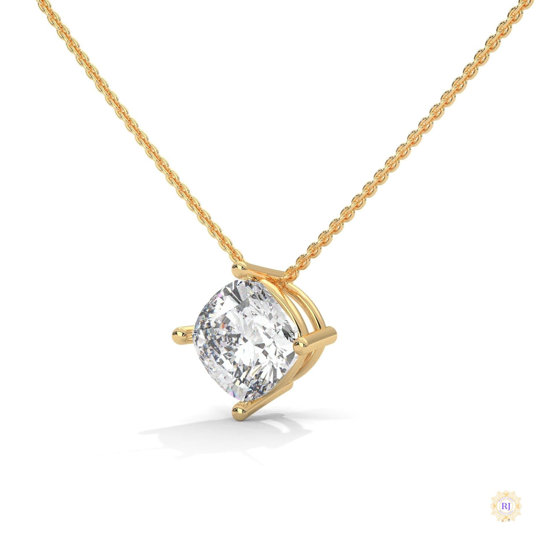 2.5 CT. Cushion Lab Diamond Pendant