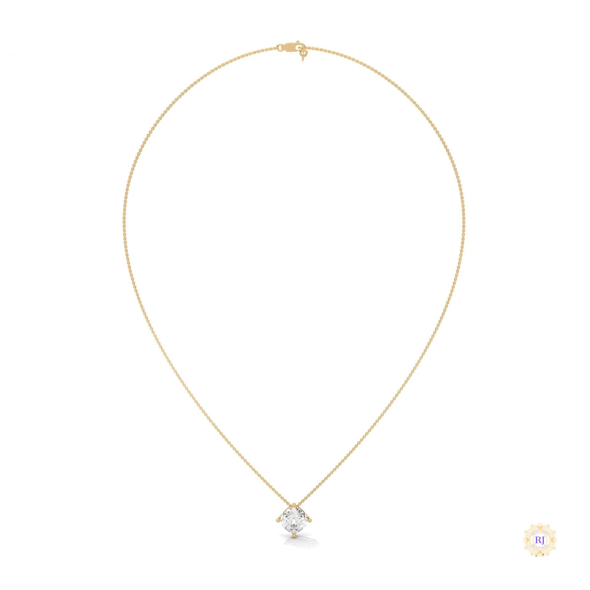 2.5 CT. Cushion Lab Diamond Pendant