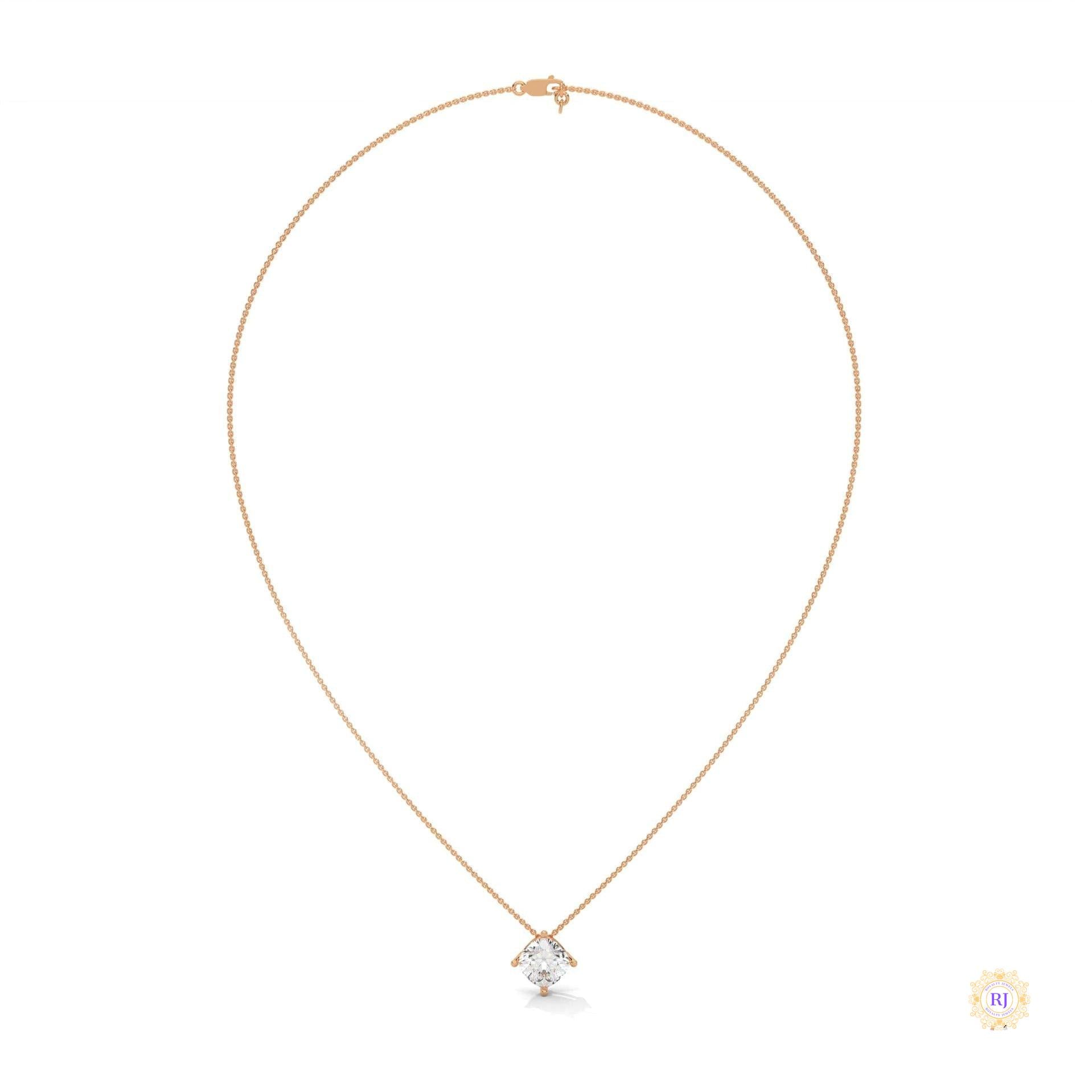 2.5 CT. Cushion Lab Diamond Pendant