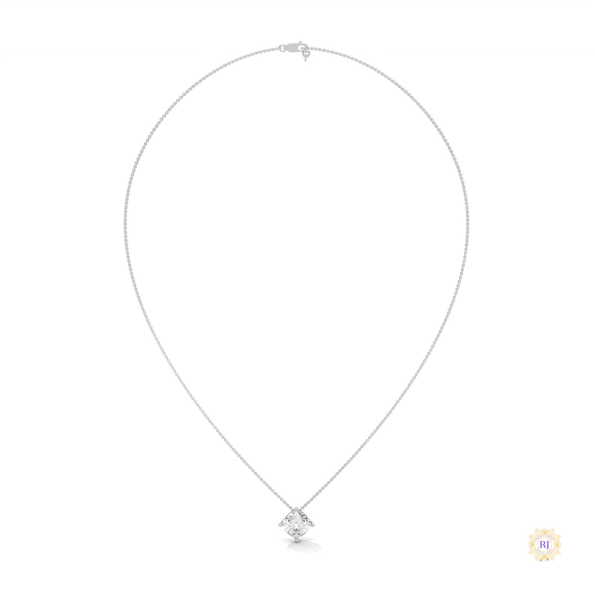 2.5 CT. Cushion Lab Diamond Pendant