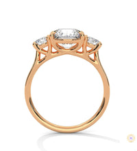 2.5 Ct. Three-Stone Lab Diamond Engagement Ring