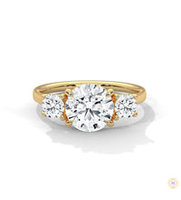 2.5 Ct. Three-Stone Lab Diamond Engagement Ring
