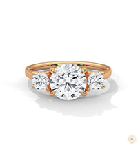 2.5 Ct. Three-Stone Lab Diamond Engagement Ring