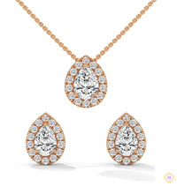 2.50 CT. Pear Halo Diamond Earrings