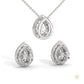 2.50 CT. Pear Halo Diamond Earrings