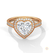 2.50 Ct. Heart Halo Diamond Engagement Ring