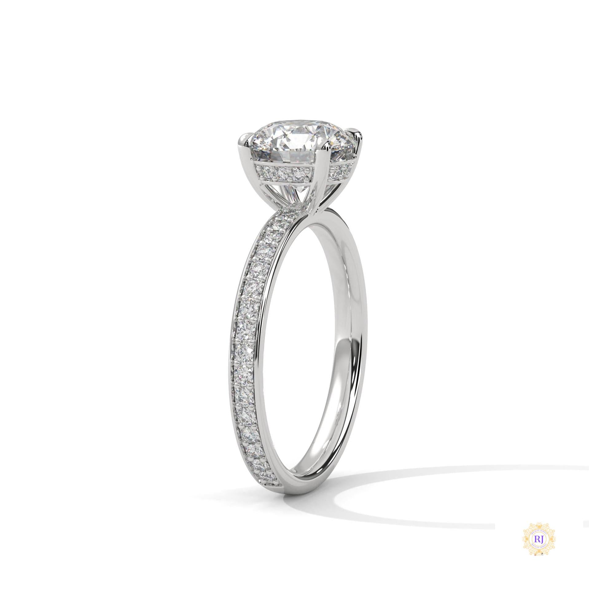2.50 Ct. Lab Diamond Ring with Hidden Halo