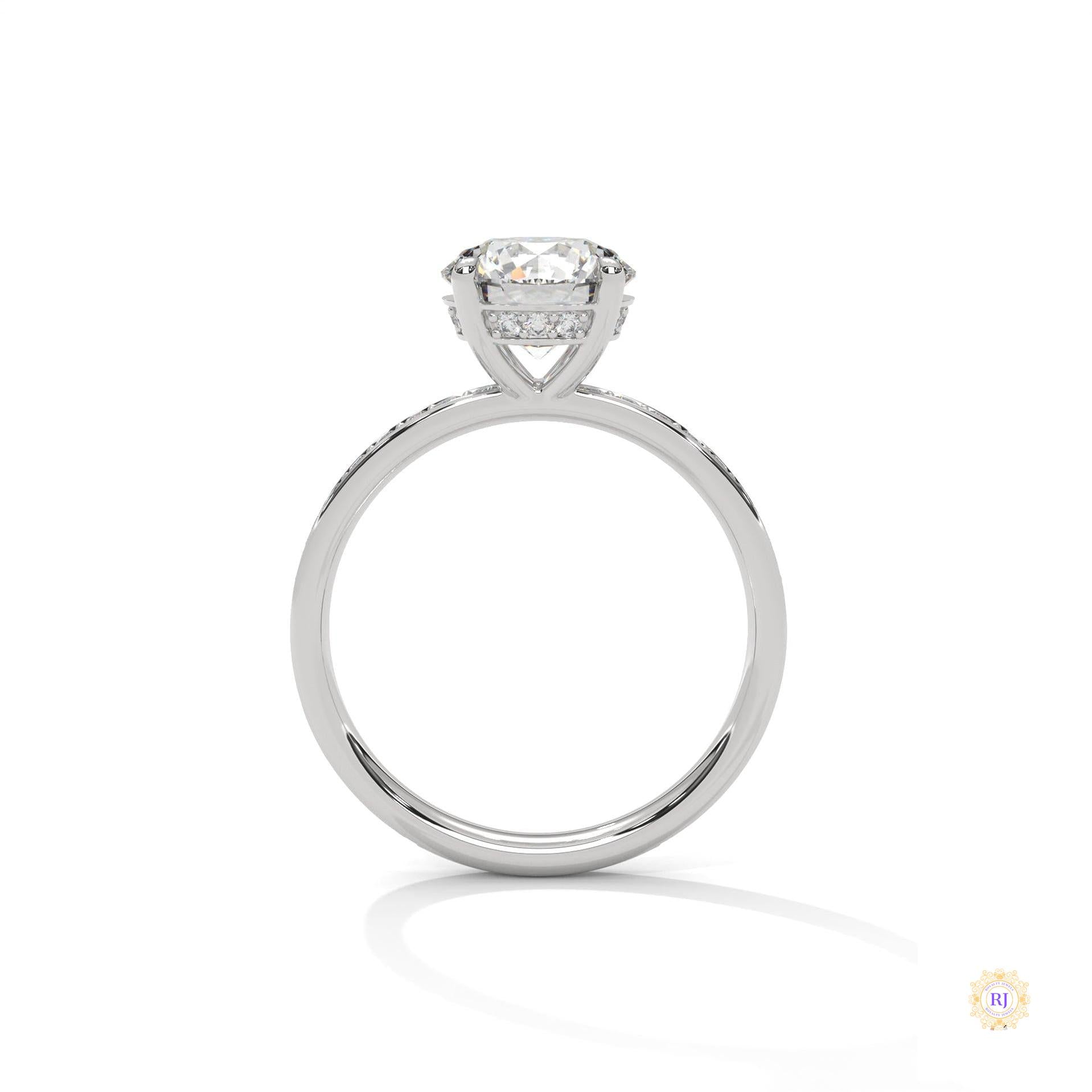 2.50 Ct. Lab Diamond Ring with Hidden Halo