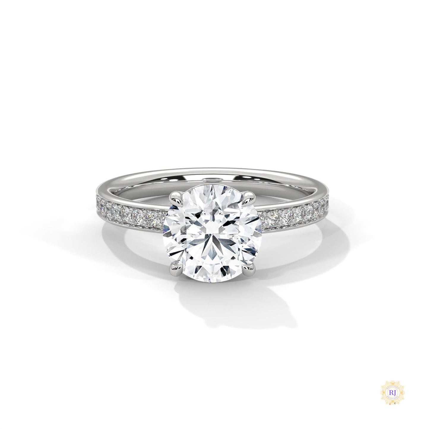 2.50 Ct. Lab Diamond Ring with Hidden Halo