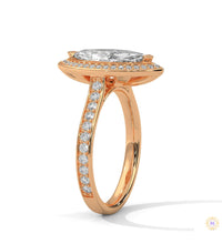 2.50 Ct. Marquise Halo Diamond Ring