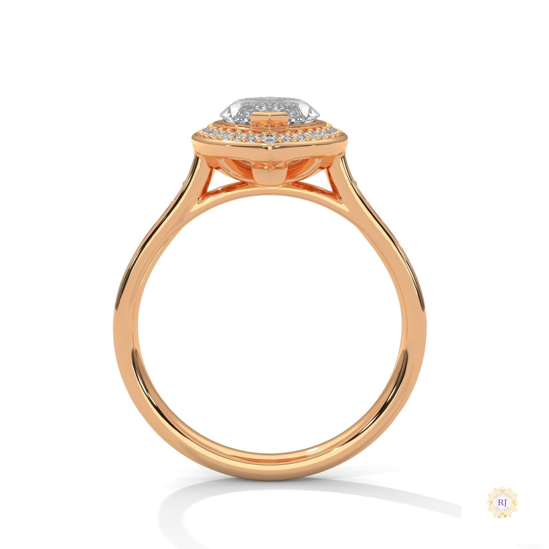 2.50 Ct. Marquise Halo Diamond Ring