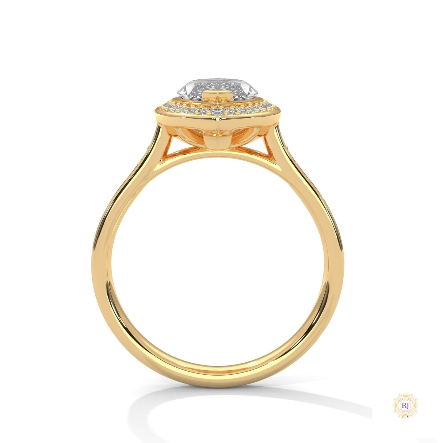 2.50 Ct. Marquise Halo Diamond Ring