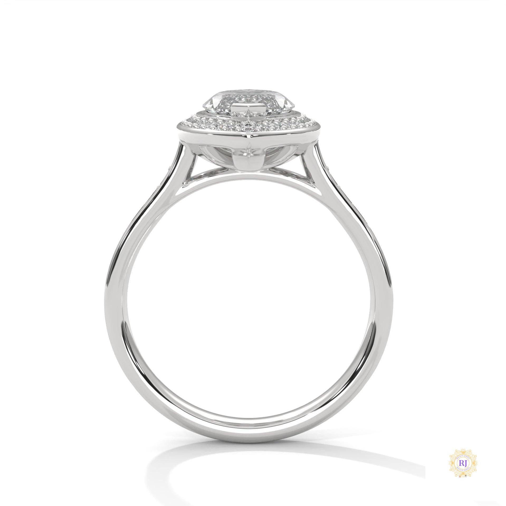 2.50 Ct. Marquise Halo Diamond Ring