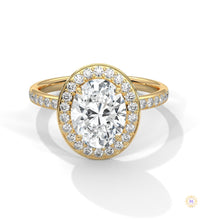 2.50 Ct. Oval Halo Lab Diamond Engagement Ring