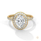 2.50 Ct. Oval Halo Lab Diamond Engagement Ring