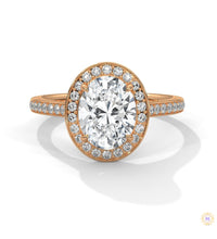 2.50 Ct. Oval Halo Lab Diamond Engagement Ring