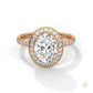 2.50 Ct. Oval Halo Lab Diamond Engagement Ring
