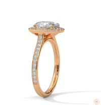 2.50 Ct. Oval Halo Lab Diamond Engagement Ring
