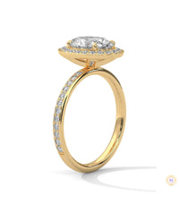 2.50 Ct. Oval Halo Lab Diamond Engagement Ring