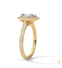 2.50 Ct. Oval Halo Lab Diamond Engagement Ring