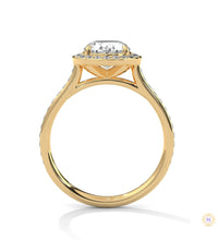 2.50 Ct. Oval Halo Lab Diamond Engagement Ring