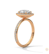 2.50 Ct. Oval Halo Lab Diamond Engagement Ring
