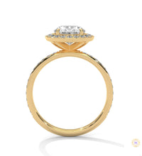 2.50 Ct. Oval Halo Lab Diamond Engagement Ring