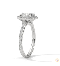2.50 Ct. Oval Halo Lab Diamond Engagement Ring