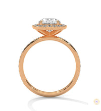 2.50 Ct. Oval Halo Lab Diamond Engagement Ring