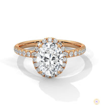 2.50 Ct. Oval Halo Lab Diamond Ring