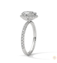 2.50 Ct. Oval Halo Lab Diamond Ring