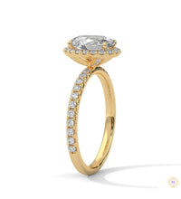 2.50 Ct. Oval Halo Lab Diamond Ring