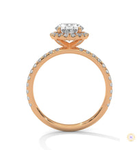2.50 Ct. Oval Halo Lab Diamond Ring