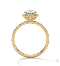 2.50 Ct. Oval Halo Lab Diamond Ring