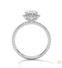 2.50 Ct. Oval Halo Lab Diamond Ring