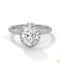 2.50 Ct. Oval Halo Lab Diamond Ring