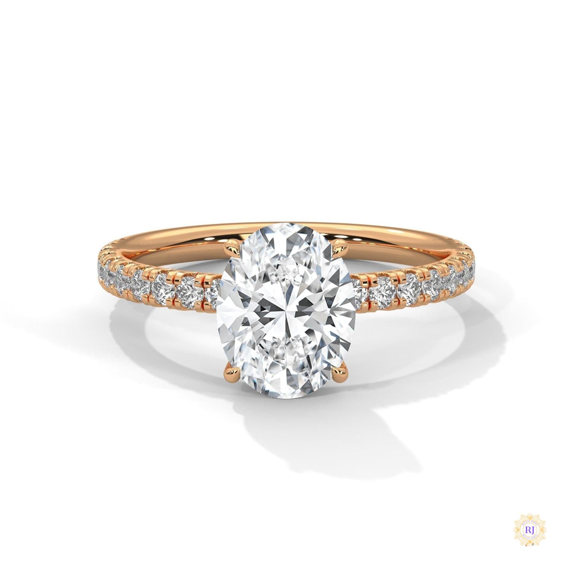 2.50 Ct. Oval Lab Diamond Ring