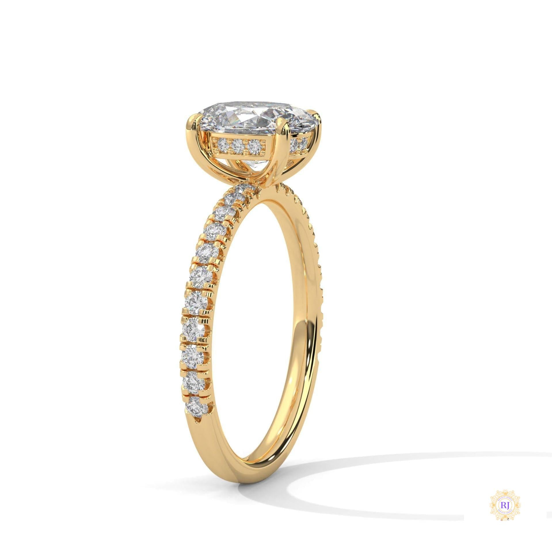2.50 Ct. Oval Lab Diamond Ring