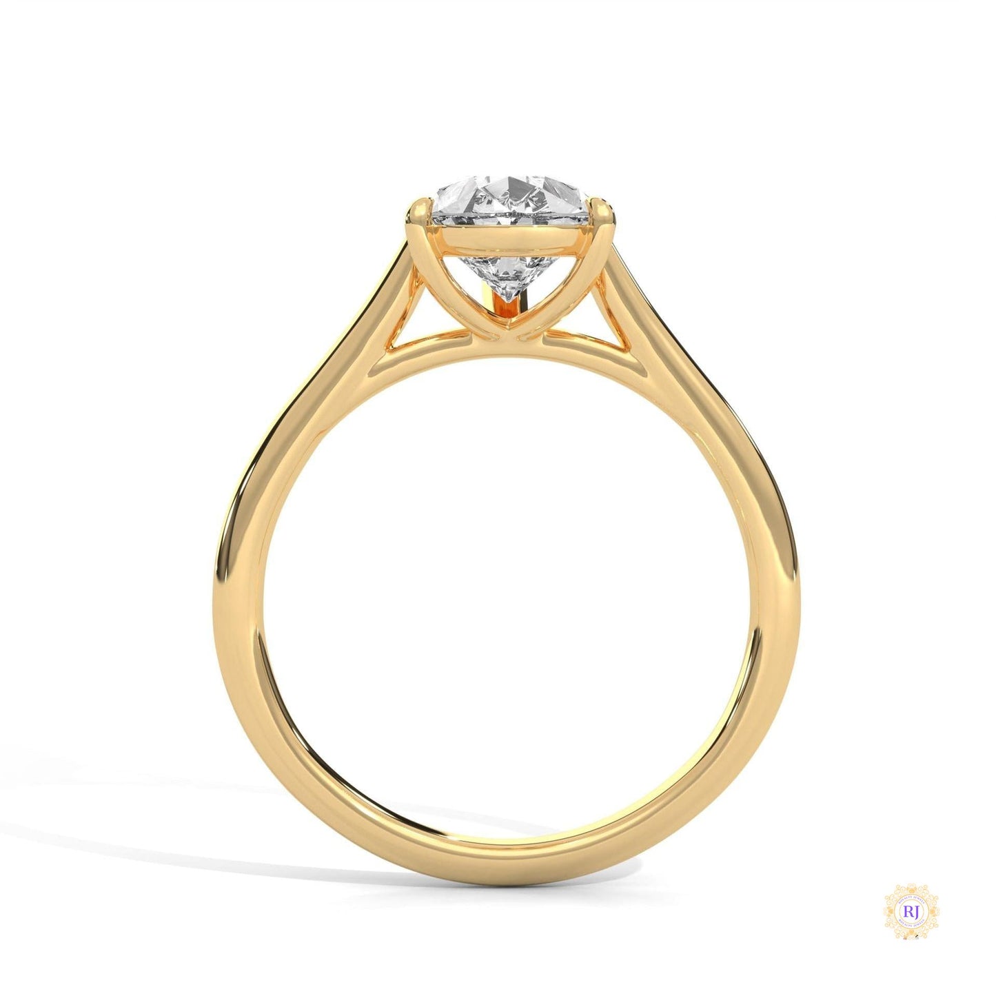 2.50 Ct. Pear Solitaire Lab Diamond Ring